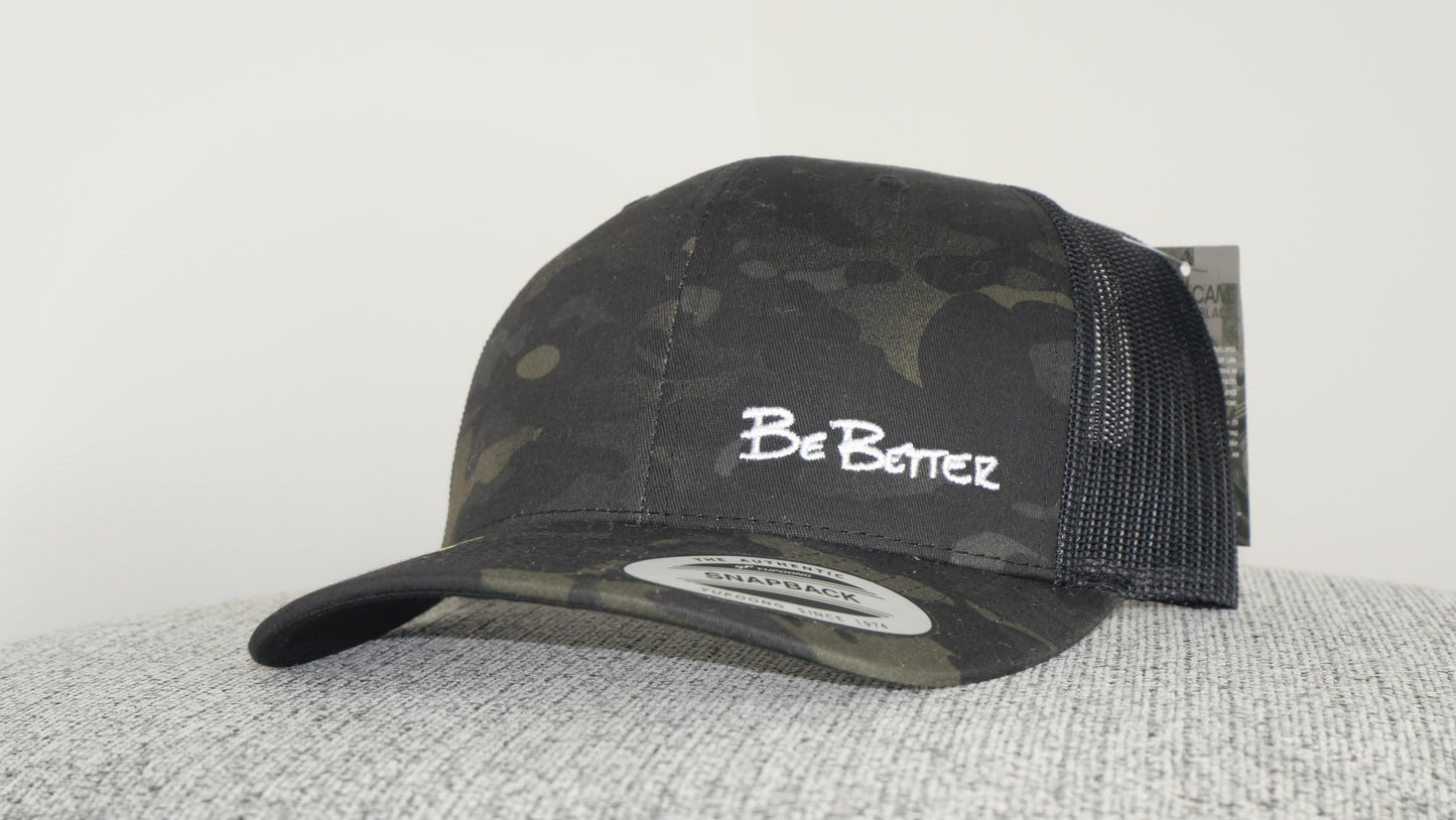 Camo Trucker Cap - Black