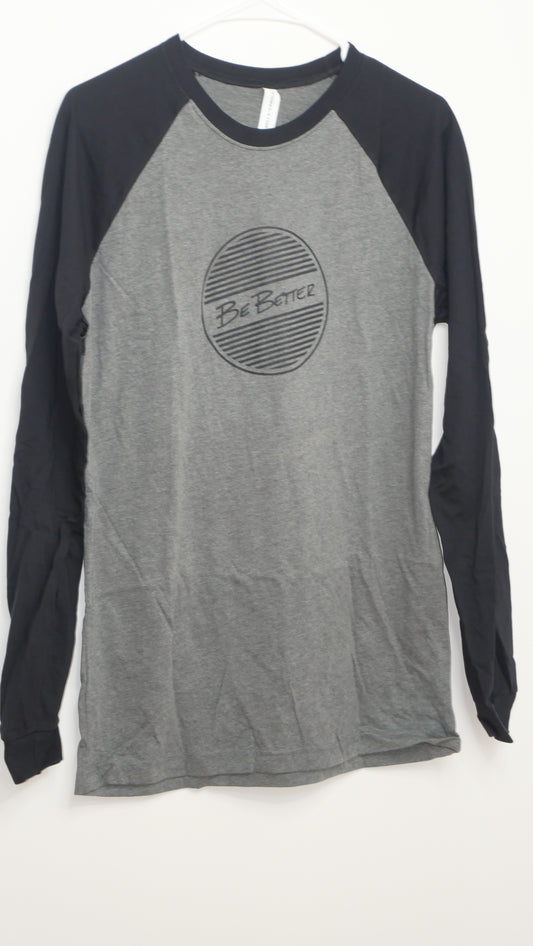 Long Sleeve Baseball Tee - Deep Heather/Black