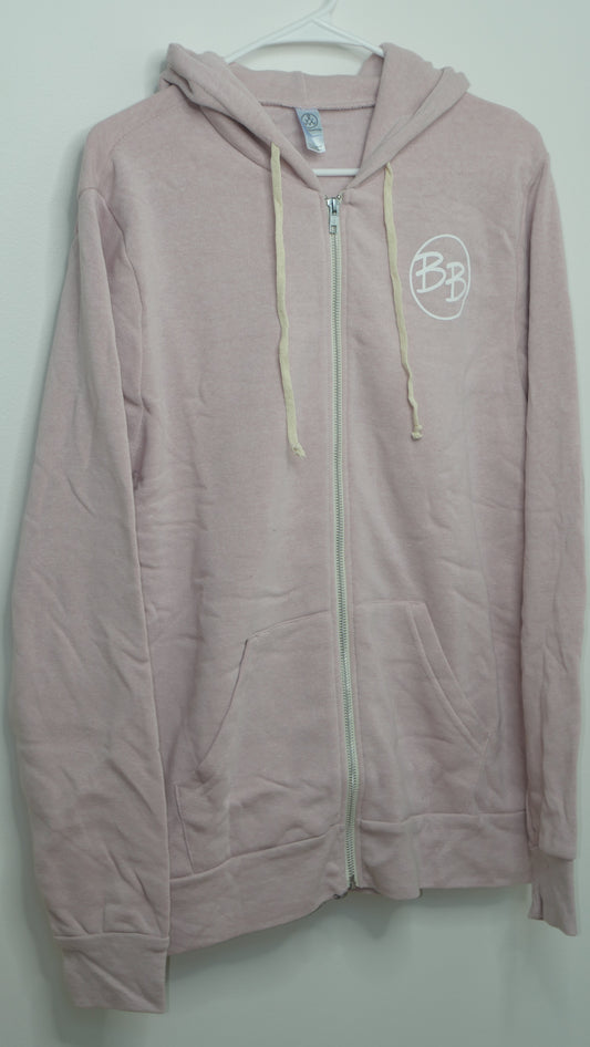 Full Zip Hoodie - Rose Quartz